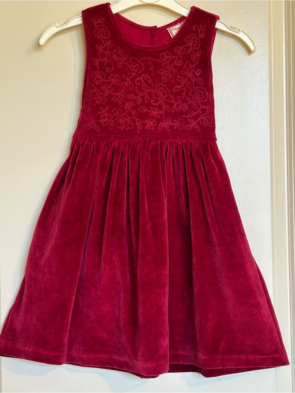 Sz2 Vintage Cornelloki  Velvet Sleeveless Dress